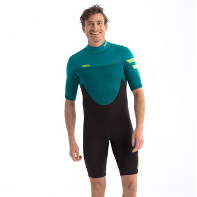 JOBE vyriškas neperšlampamas kostiumas Perth 3/2mm Shorty žalia/mėlyna